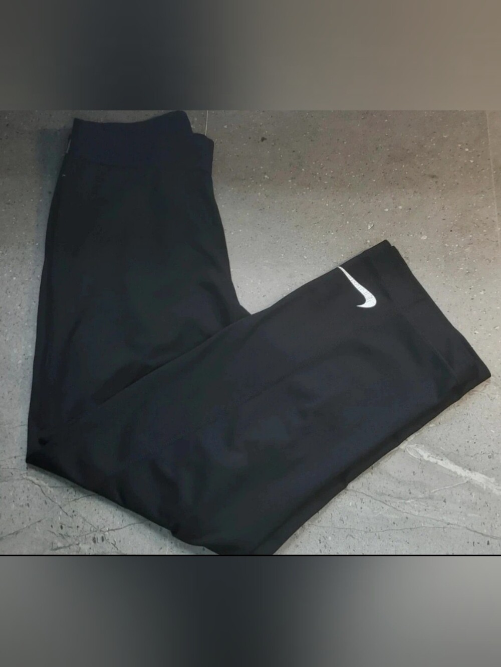 Nike Pro  Black Leggings with White Accents
